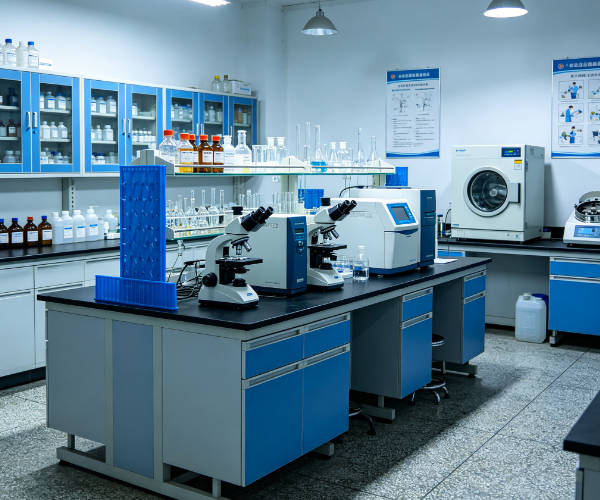 Laboratório moderno com equipamentos de teste avançados no Instituto de Pesquisa ZKGX de Pequim